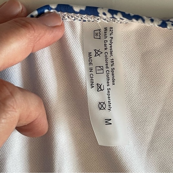 Halter Wrap Bikini Swim Top Cheeky High Waist Bikini Bottoms SET Blue M - Picture 14 of 17